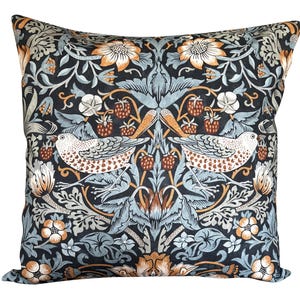 Poszewka na poduszkę Strawberry Thief William Morris Indigo & Slate