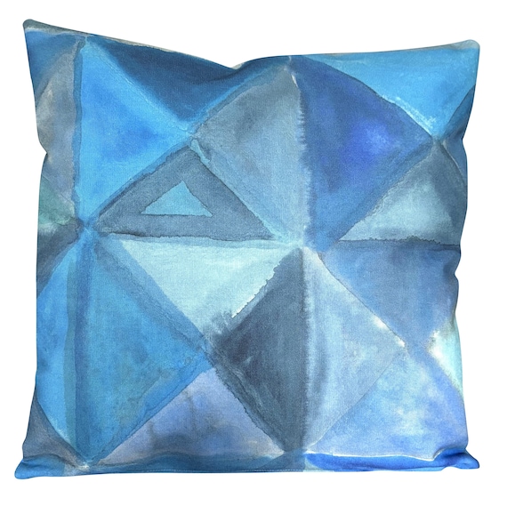 Designers Guild Bougival Outdoor Blue Cushion Cover