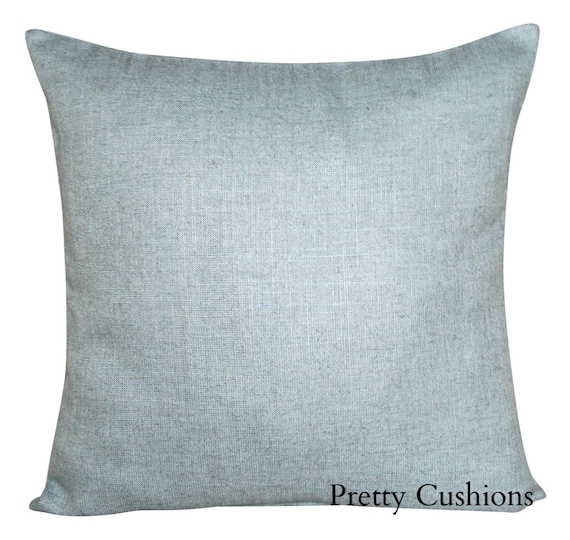 Harlequin Weave Blue Plain Linen Cushion Cover