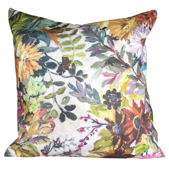 Designers Guild Glynde Coral Dahlia Cushion Cover