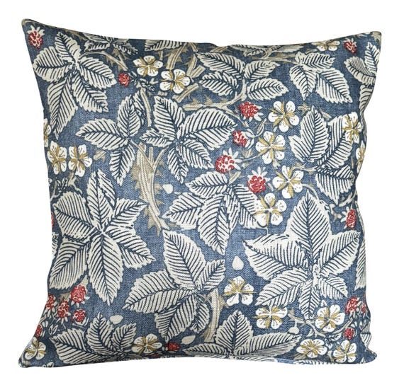 William Morris Bramble Mineral Slate Cushion Cover
