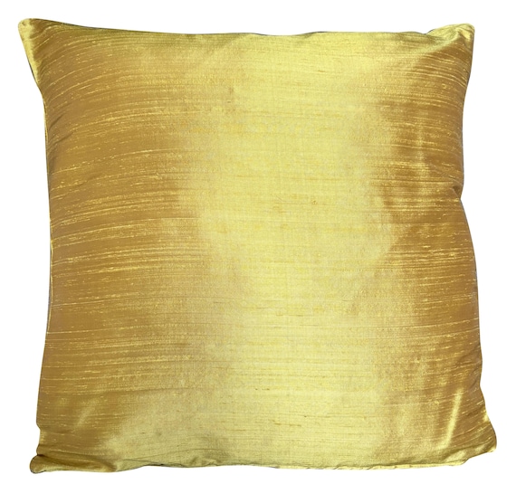 Designers Guild Pure Silk Dupion Plain Sunshine Yellow Cushion Cover