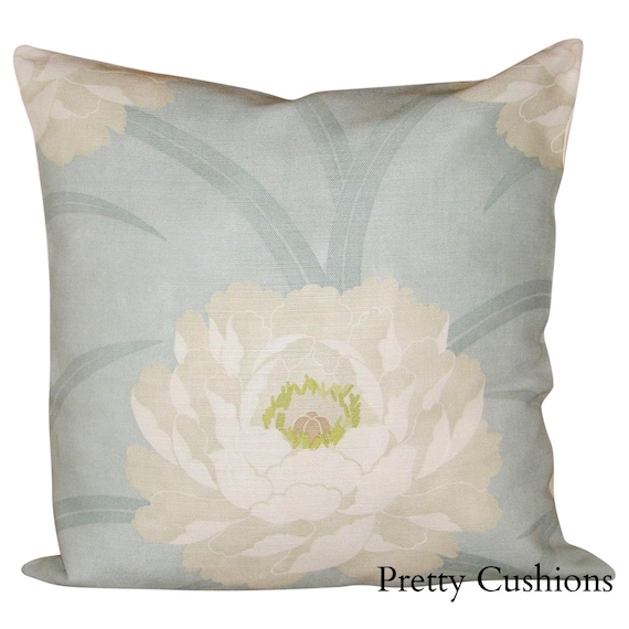 Sanderson Leora Blue Floral Cushion Cover