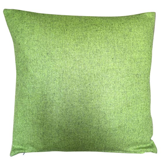 Ralph Lauren Ivyside Herringbone Moss Green Fleece Wool Cushion Cover