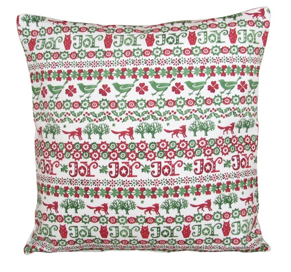 Emma Bridgewater Joy Sampler Red & Green Cushion Cover