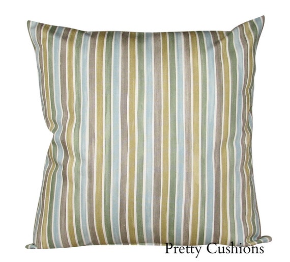 Emma Bridgewater Polka Stripe Green & Duck Egg Cushion Cover