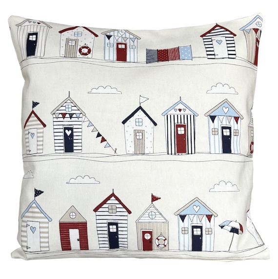 Prestigious Textiles Beach Huts Seaside Summer Cushion Cover