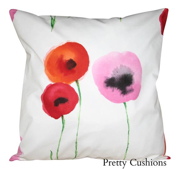 Sanderson Poppies Red Cushion Cover