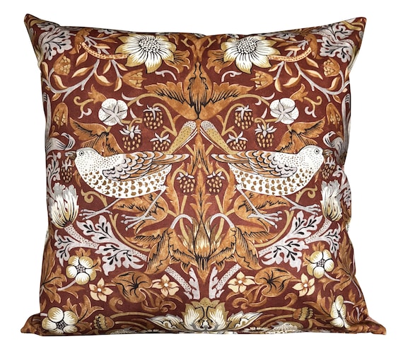 William Morris Strawberry Thief Autumn Cushion Cover