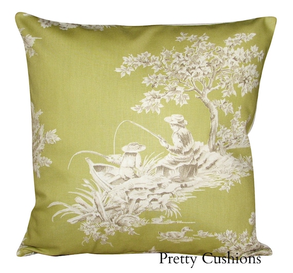 Harlequin Etienne Toile Lime Cushion Cover