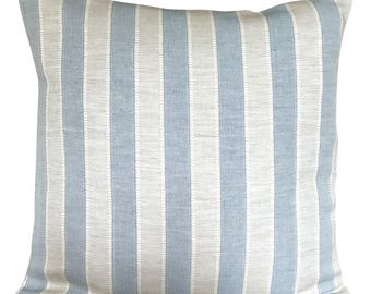 Sanderson Sorilla Stripe Blue Luxury Cushion Cover