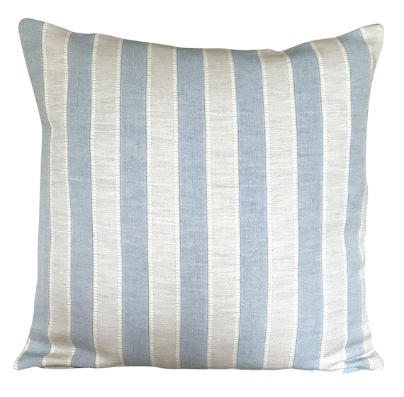 Sanderson Stripe Blue Luxury Cushion Cover