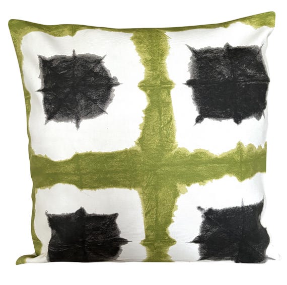 Scion Shoji Wabi Sabi Leaf Green Cushion Cover