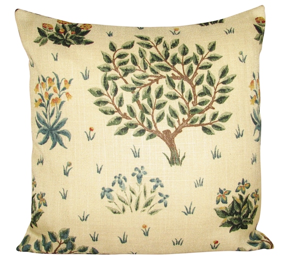 William Morris Orchard Olive & Gold Cushion Cover