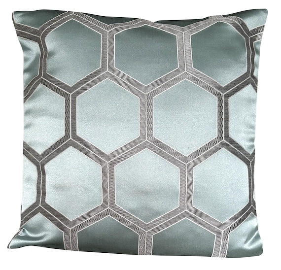 Designers Guild Manipur Sateen Aqua Cushion Cover