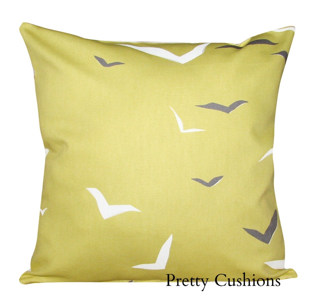 Scion Flight Yellow Cushion Cover Etsy UK