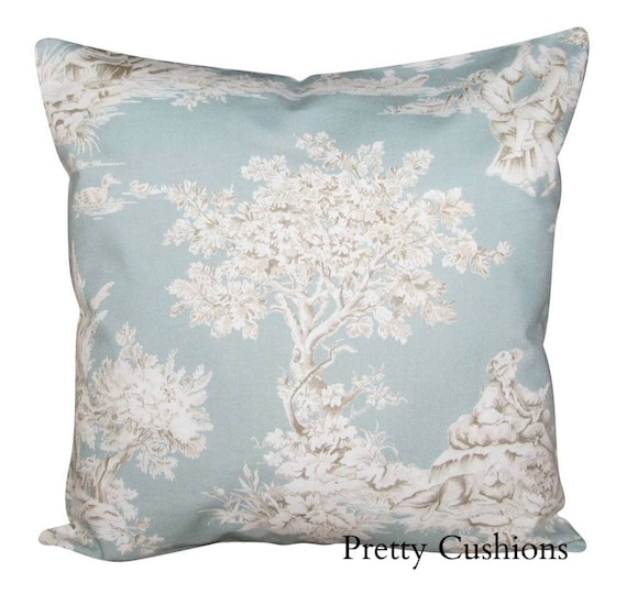 Harlequin Etienne Toile Duck Egg Cushion Cover