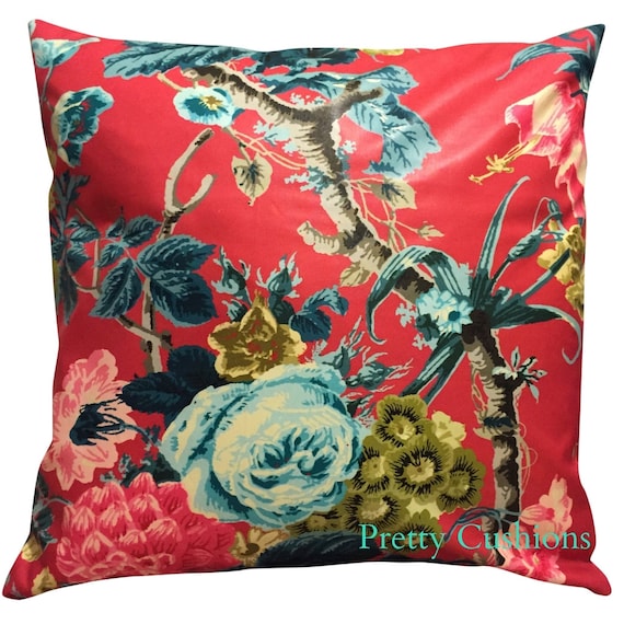 Schumacher Elizabeth Rouge Fuchsia Cushion Cover