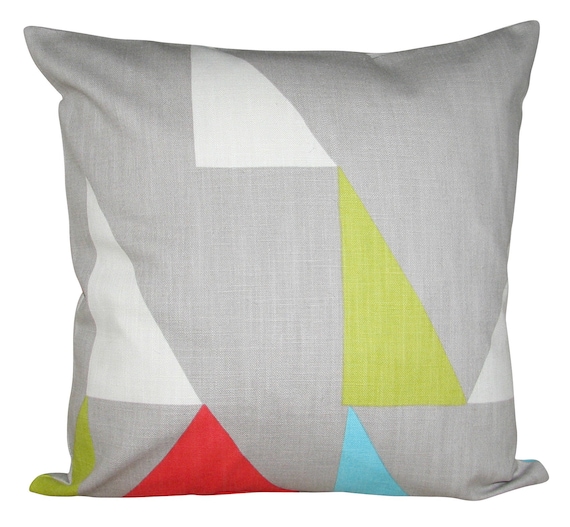Scion Modul Kiwi, Poppy & Marine Geometric Cushion Cover