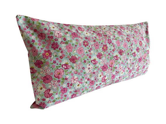 Sanderson Posy Floral Blue Chintz Bolster Cushion Cover