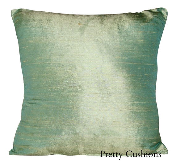 Designers Guild Pure Silk Dupion Sea Blue Plain Cushion Cover