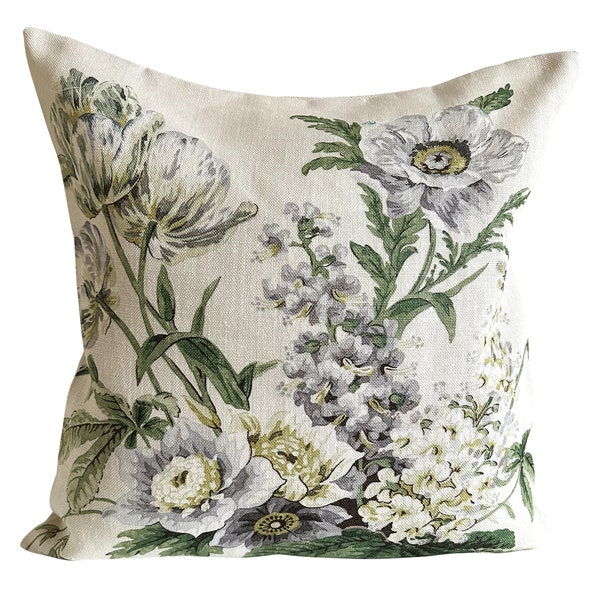 Sanderson Tournier Ivory Floral Vintage Cushion Cover