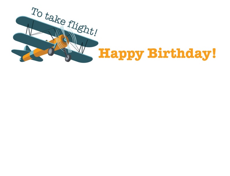 Printable Airplane Birthday Card | Etsy