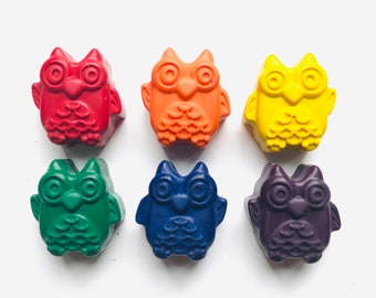 Owl Shaped Crayons, Owl Valentine, Owl Birthday Party Favor, Easter Egg Filler, Easter Crayons, Easter Basket Crayon, Gifts For Kid