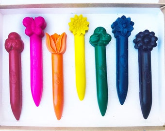 Flower Shaped Crayon Sticks, Birthday Party Favor, Birthday Gifts for Kids, Fairy Birthday Party, Back To School Gifts for Kids