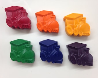 Train Shaped Crayons, Train Birthday Party Favors, Transportation Birthday Party Favor