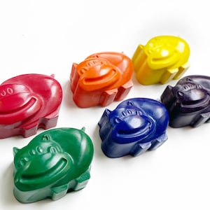 HIppo Shaped Crayons, Hippo Valentine, Hippo Birthday Party Favor, Gifts for Kids, Birthday, Zoo Birthday Party, Jungle Birthday Party