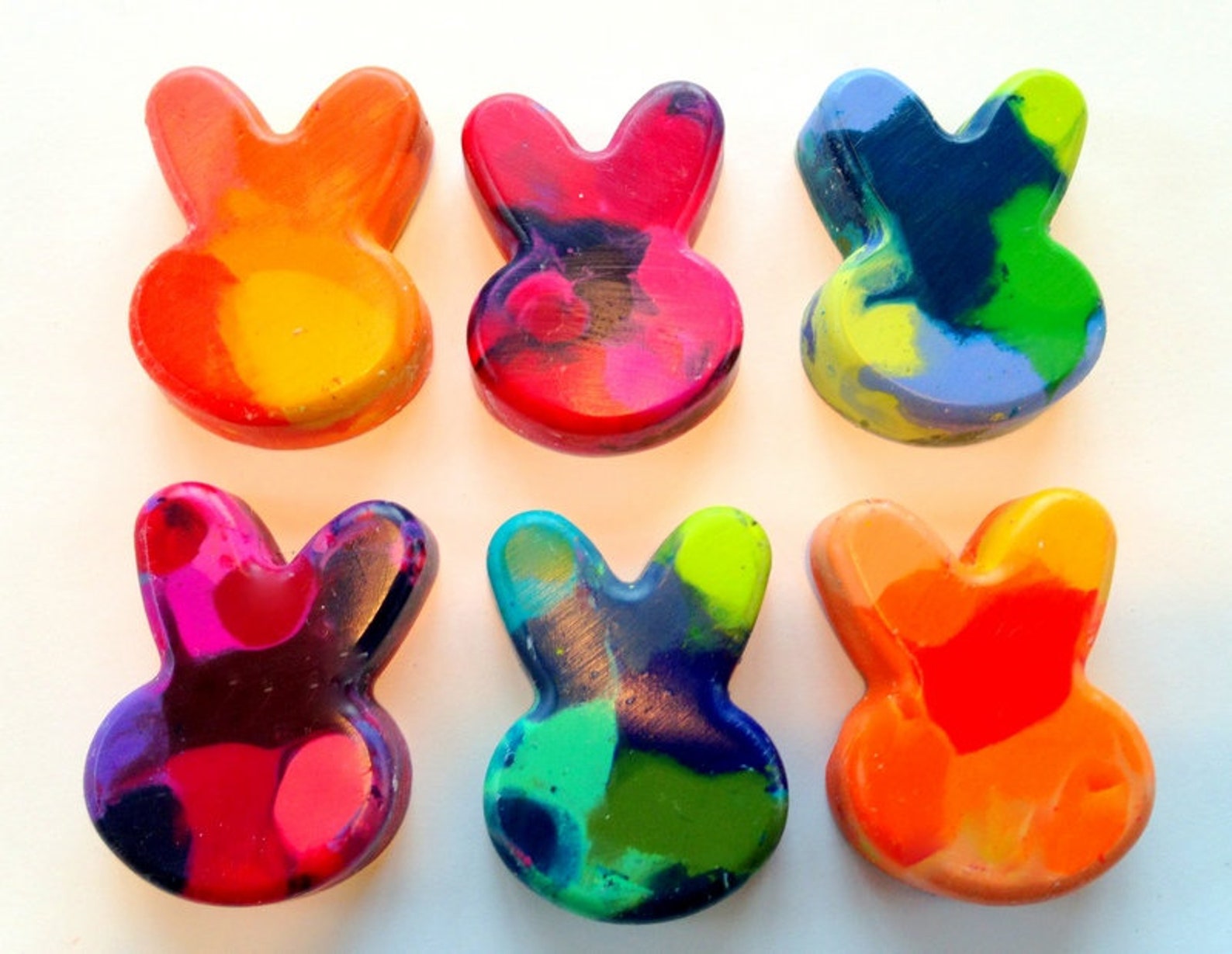 Bunny Shaped Crayons Easter Bunny Crayons Easter Crayons Etsy