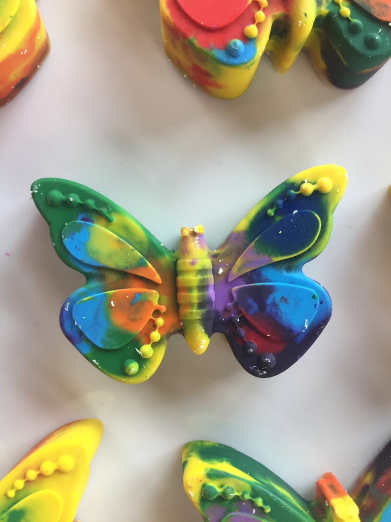 Butterfly Shaped Crayons Easter Crayons Easter Basket Etsy