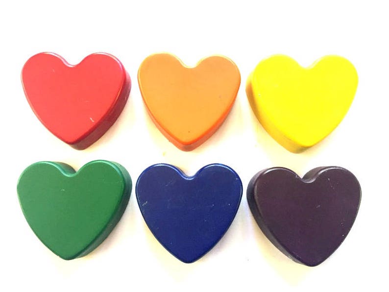 Heart Shaped Crayons, Valentine Crayons, Valentine Classroom Favors, Color Your Heart Out, Preschool Valentine, Gifts for Kids image 5