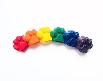 Paw Print Shaped Crayons, Puppy Birthday Party Favors, Easter Crayons, Gifts for Kids, Paw Party Favor, Puppy Valentine