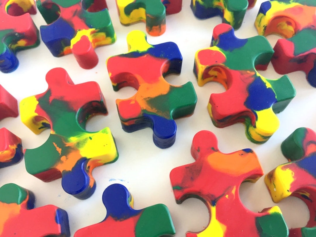 Puzzle Piece Shaped Crayons, Autism Awareness Month, Autism Support