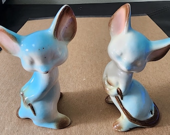 Vintage Japón Ratones/Ratón Salt & Pepper Shakers