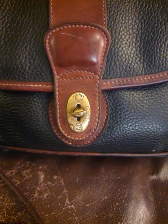 Vintage Coach Sheridan Crossbody 4JM-4224 Pebbled Navy Blue Made