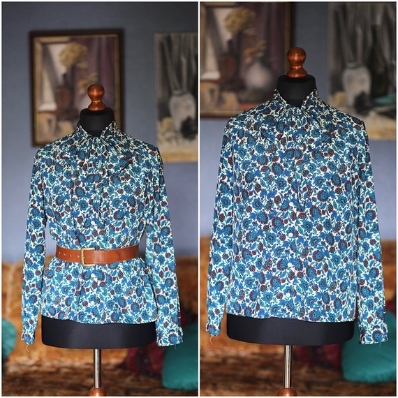 Vintage flowery blouse / M - L