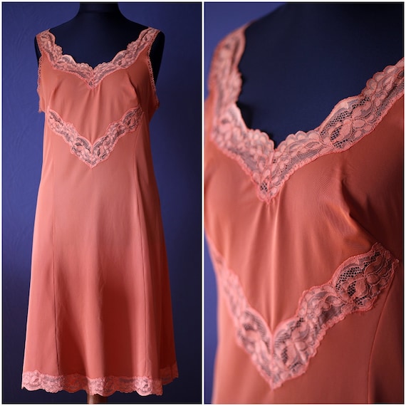 Vintage Nightgown Lace Romantic Nightgown Orange Nightgown Etsy Vintage Nightgown Lace Romantic Nightgown Orange Nightgown Etsy