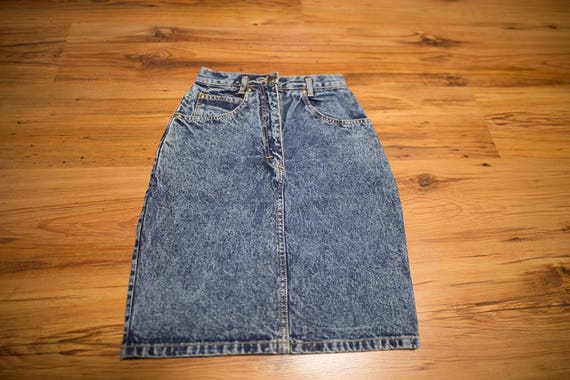 vintage jeans skirt