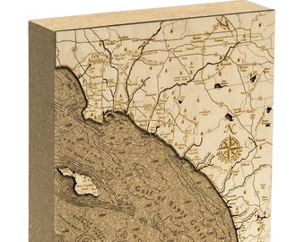 Los Angeles to San Diego, CA Topographic Cork Decoration