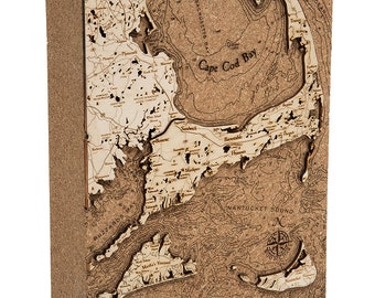 Cape Cod Topographic Cork Decoration