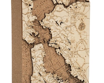 San Francisco Topographic Cork Decoration