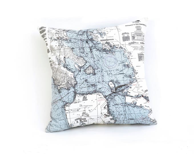 Featured listing image: San Francisco, CA Indoor/Outdoor Nautical Pillow  | Home Decor | Unique Decoration