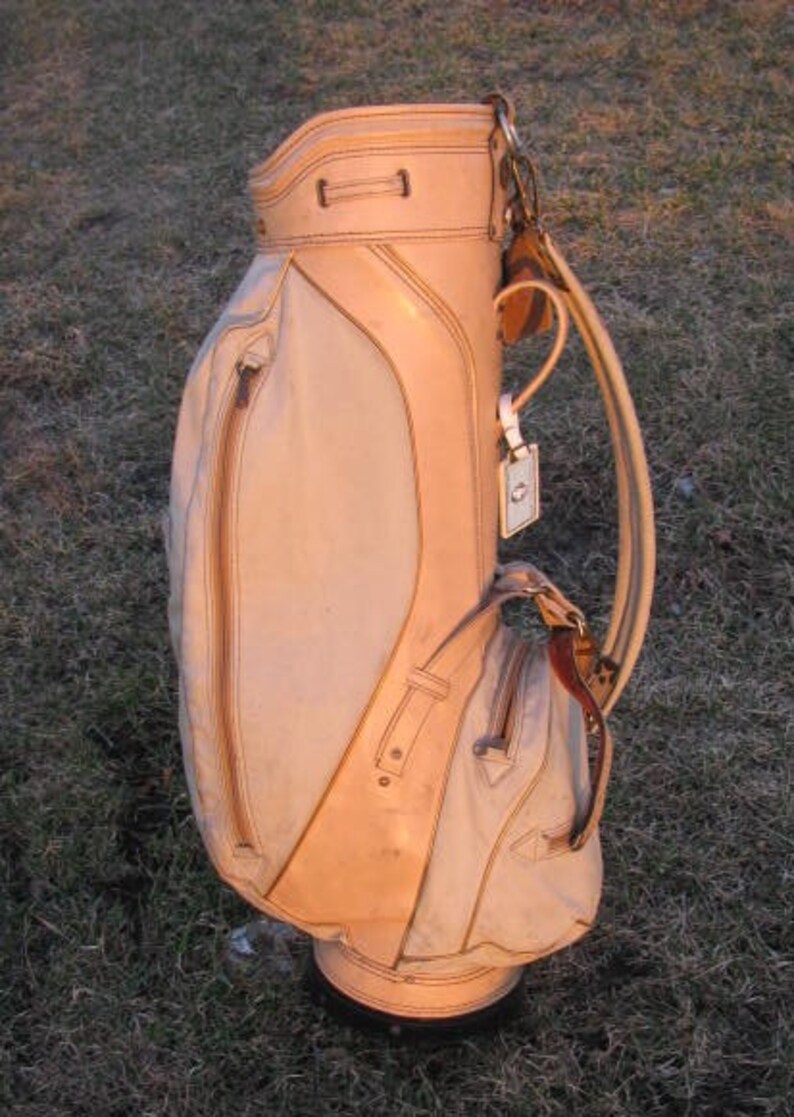 Vintage BURTON STAFF Golf BAG 1950's Pink Tan Beige Etsy
