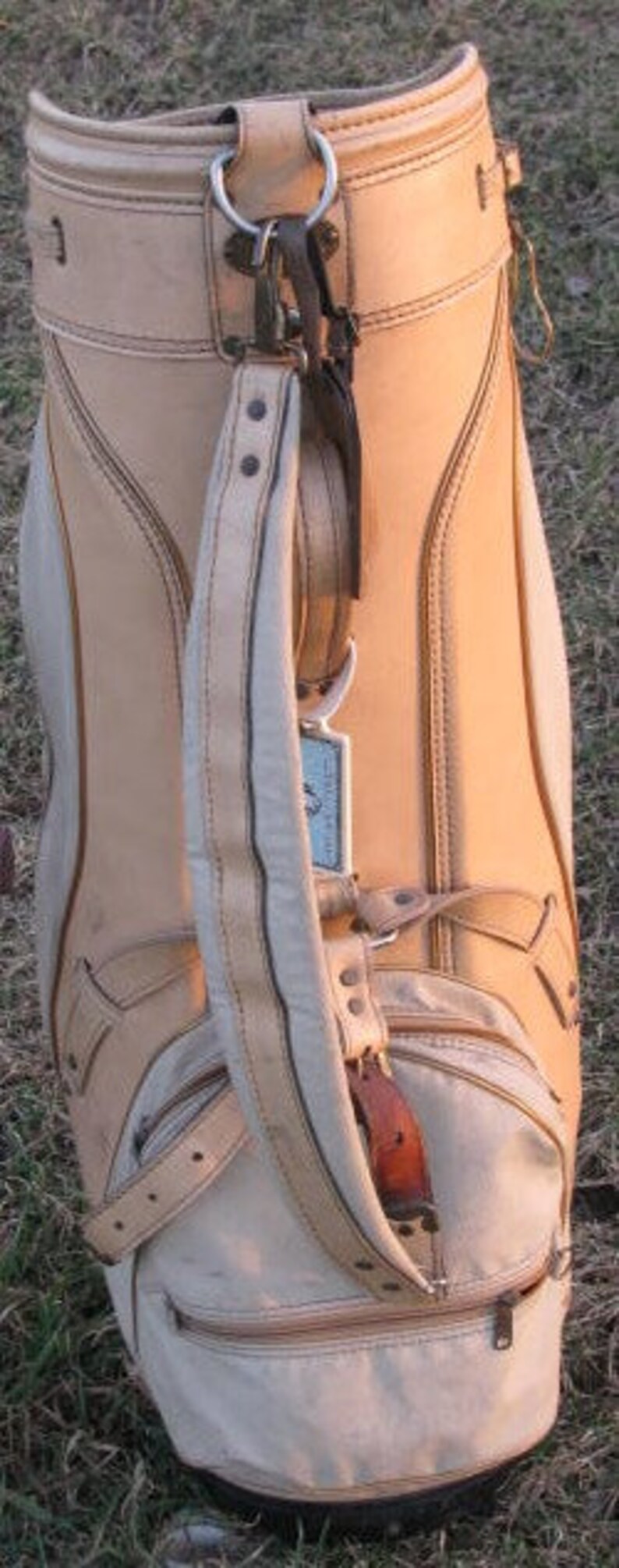 Vintage BURTON STAFF Golf BAG 1950's Pink Tan Beige Etsy