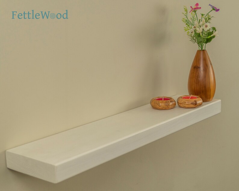 White wood shelf White Shelves White gloss floating shelves Etsy