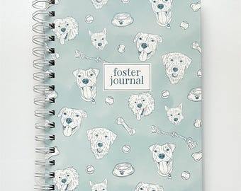 Handmade Foster Pet Journal | Hardcover journal, pet foster parent gift, dog fostering gift, foster journal for pet parents