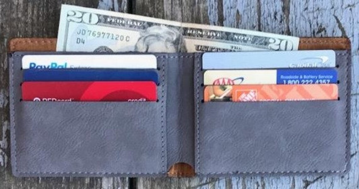 Bi-fold Wallet Personalized Graduation Gift Engraved Gray | Etsy